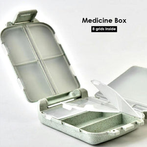 Tablettenbox für unterwegs - 8 Fächer, Trennwände, abwaschbar