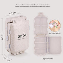 Laden Sie das Bild in den Galerie-Viewer, Tablettenbox für unterwegs - 8 Fächer, Trennwände, abwaschbar